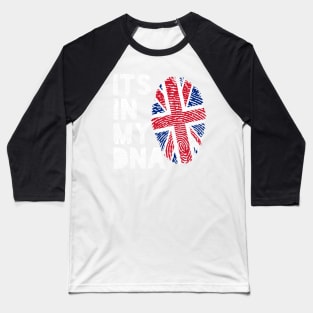 Its In My DNA United Kingdom British Fingerprint Baseball T-Shirt